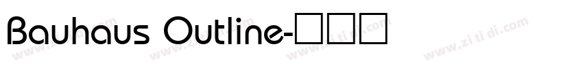 Bauhaus Outline字体转换